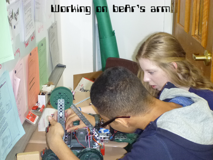 Robotics Intensive: repairing the robot, BeArs, arm