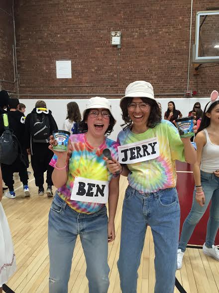 Who doesn’t love Ben and Jerry?! And not talking about the ice cream this time. Chloe Shane and Maddie Korbey happily pose in their very creative Ben and Jerry costumes. 