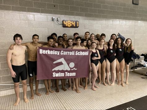 Boys’ and girls’ team after the championship meet